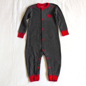 little blue house bear naked footless snap sleeper pajamas 6-12 months baby